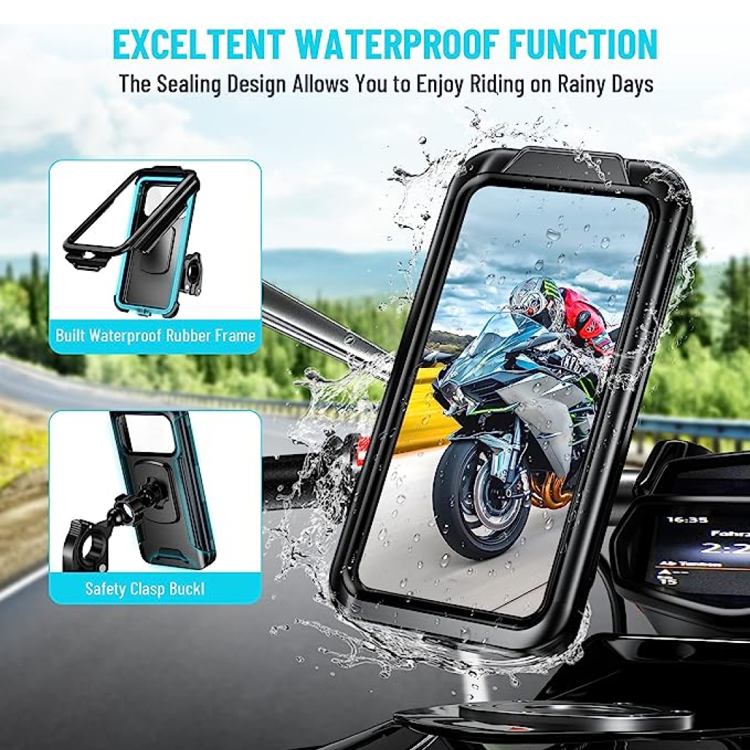 Waterproof 360° Rotation Motorcycle Phone Holder