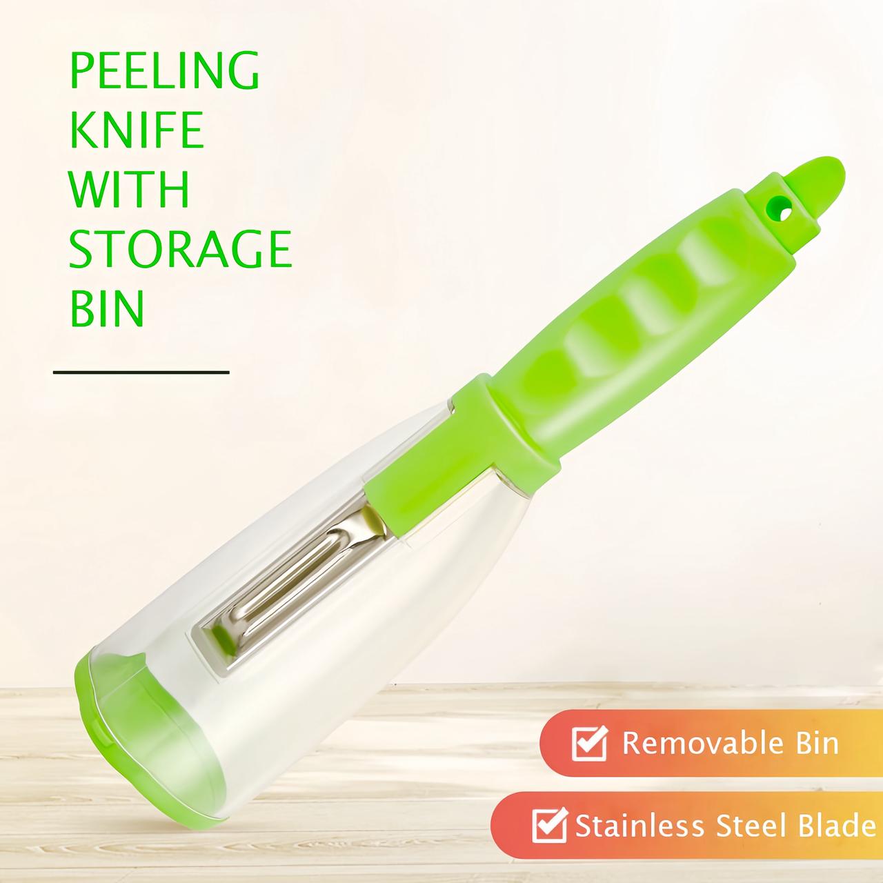 Peeling Knife With Bin Storage