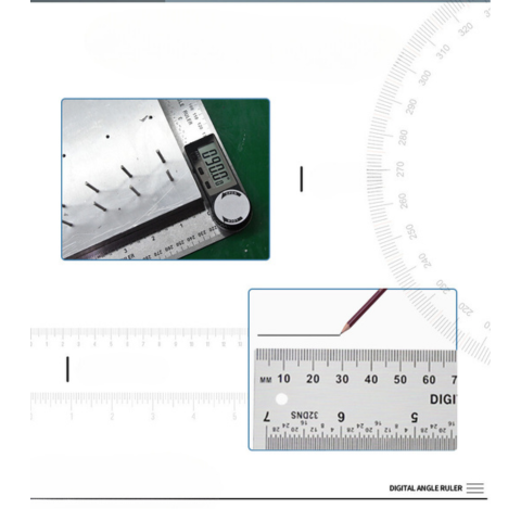 Vernier Caliper Angle Measuring Tool, 2-in-1  200mm Digital Angle Measuring Tool